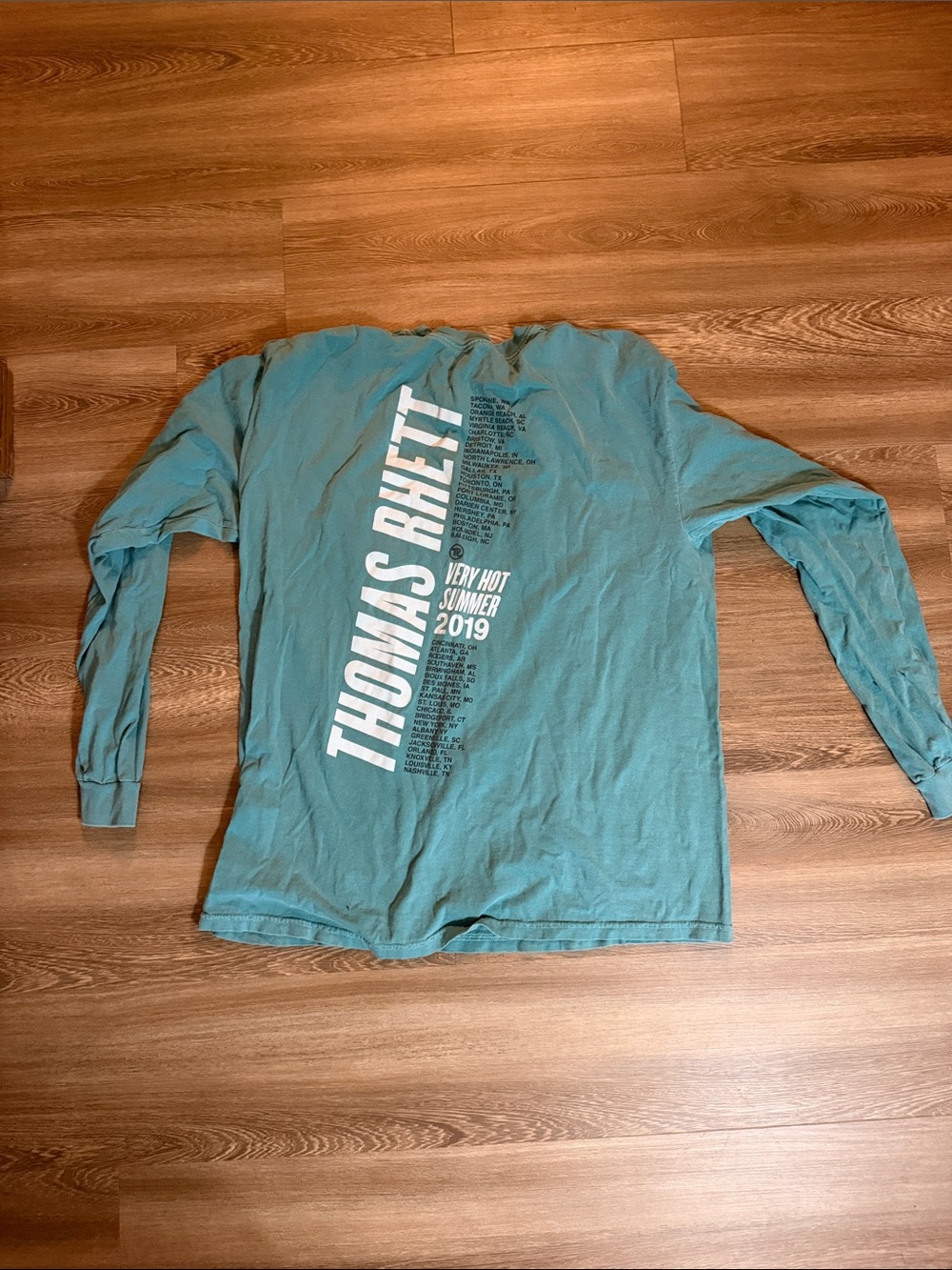 Thomas Rhett Long Sleeve Graphic Tee - Teal